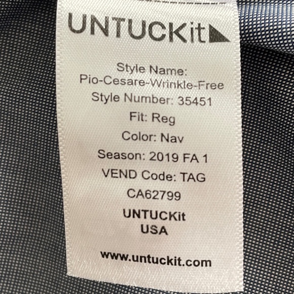 UNTUCKit Pio Cesare Wrinkle Free Button Down Shirt - Picture 6 of 7